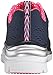 Skechers Sport Women's Fashion Fit Statement Piece Fashion Sneaker,Navy/Hot Pink,7.5 M US