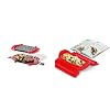 Lekue-Microwave-Grill-Red-Microondas-Acero-Rojo-Y-Negro-252-X-148-Cm-Kit-Estuche-De-Vapor-12-Personas-Libro