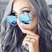 Cat Eye Sunglasses, Womens Gold+Rose Gold Lens Large Oversized Cute Glasses