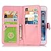 For iPhone 6S Plus Case,GBSELL Relief Pattern Flip Leather Wallet Case Cover (E)