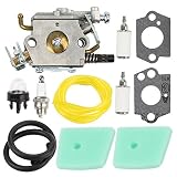 Hilom C1Q-EL24 Carburetor with Primer Bulb Air Filter Fuel Line Filter for Husqvarna 123 223 322 323 325 326 327 123C 223L 322C 323R Trimmer Brushcutter Pole Saw Edger