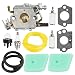 Hilom C1Q-EL24 Carburetor with Primer Bulb Air Filter Fuel Line Filter for Husqvarna 123 223 322 323 325 326 327 123C 223L 322C 323R Trimmer Brushcutter Pole Saw Edger primary