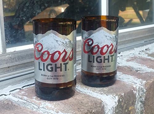 Set of 2 Coors Light upcycled glasses