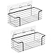 TESOT Suction Cup Shower Shelf, Shower Caddy Soap Dish with Hooks for Sponge, Rust Proof 304 Stainless Steel, Black