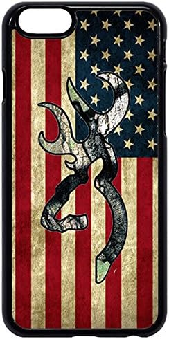 Browning Deer Camo American Flag for iPhone 6/6s Case (Black Plastic)
