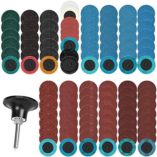 103 PCS Quick Change Discs, YSEKAI Zirconia Sanding Discs with 1/4