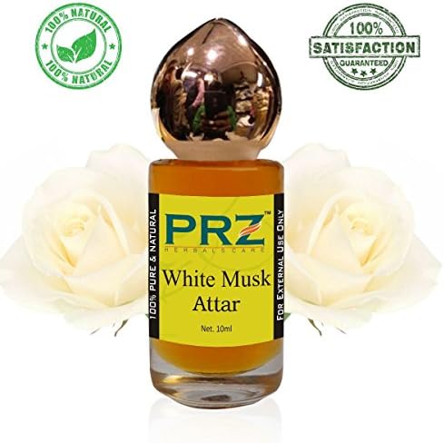 PRZ White Musk Attar Roll-on For Unisex (10 ML) - Pure Natural Premium Quality Perfume (Non-Alcoholic)