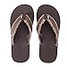 DWG Men's Flip Flops Beach Sandals Lightweight EVA Sole Comfort Thongs(11,Brown)