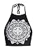 Forever Womens Celebrity Inspired Mandala Print Halterneck Crop Top