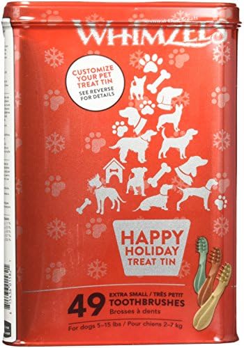 Whimzeestrade; Toothbrush Limited Edition Customizable Tin Dental Dog Treats XSmall (13.8 oz)