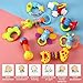 YeahiBaby 9pcs Baby's First Rattle and Teether Toy with Giant Milk Bottle Grasp Christmas Gift Toy (Random Color)