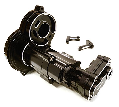Integy Hobby RC Model C27126BLACK Billet Machined Alloy Gearbox Housing for Axial SCX10 II w/ LCG Transfer Case