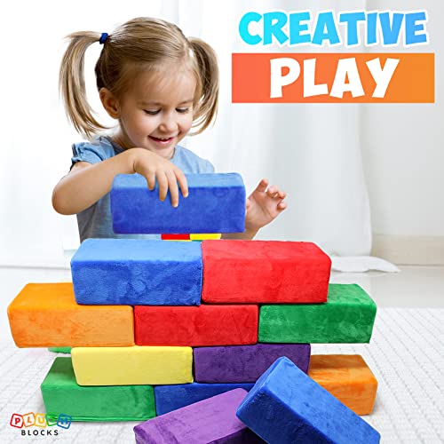 Plush Blocks Soft Stackable Building Blocks for Kids Set of 24