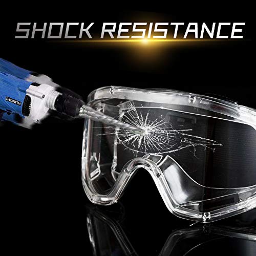 LUFF Protective Safety Glasses, Industrial Goggles Anti-Fog Scratch Resistance Anti-Chemical Splash Goggles Safety Goggles - Thumbnail 3