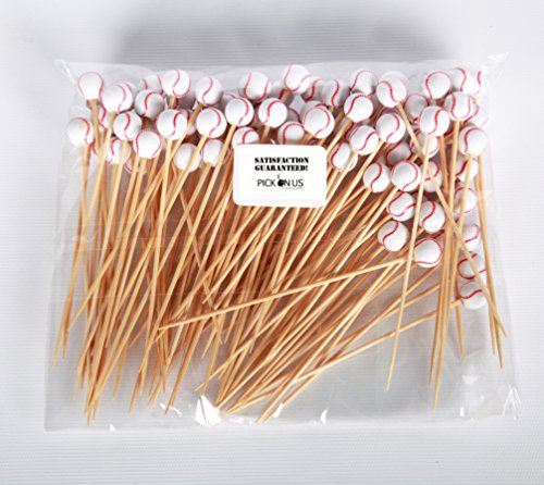 Baseball Appetizer or Sandwich Picks/Swizzle Stick - 4 3/4" - 100ct