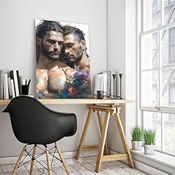 HMLZSJ Nude Muscle Male Torso Portrait Art Gay