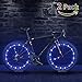 TIPEYE LED Bike Wheel Lights (2 Pack) IP65 Waterproof with Batteries Included Easy to Install Burning Man Bike Spoke Decorations Visible from All Angles for Ultimate Safety and Kids