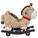 Kids Giraffe Animal Rocker W/ Wheels Children Ride On Toy Plush Rocking Chair