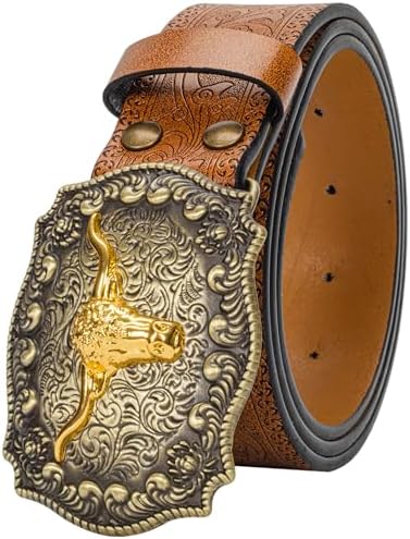 Amazon.com: Mealah Men-Women-Western-Cowboy-Belt PU-Leather Floral