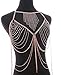 Fine Fashion Boderier Retro Bikini Bralette Chain Harness Necklace Crossover Body Chain For Women (Rose Gold)