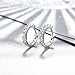 J.Rosée Women Classic 925 Sterling Silver High Polished Cubic Zirconia Small Hinged Hoop Earrings Christmas Jewelry Gifts Black Friday