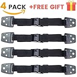 Anti Tip Furniture - TV Safety Straps (4 Pack) NEW UPDATE 2018 All Metal Parts Strong Mounting Hardware | Safety Stud Finder Locks-In Heavy Objects for Instant Earthquake | Child, Baby Proofing
