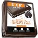6' x 8' Super Heavy Duty 16 Mil Brown Poly Tarp Cover - Thick Waterproof, UV Resistant, Rot, Rip and Tear Proof Tarpaulin with Grommets and Reinforced Edges - by Xpose Safety primary