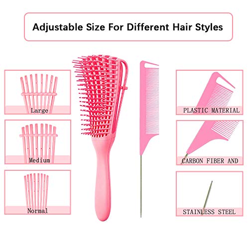 Detangling Brush Set for CurlyEZ Detangler BrushAfro America Textured