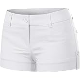 Design by Olivia Women's Body Enhancing Comfort Modern City Cuffed Short with Pockets