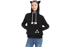 LINYUCHEN Cat Dog Pouch Hoodie Large Pet Pouch Sweatshirt Puppy Kitten Holder Carrier Pullover Shirt Unisex Hoodies