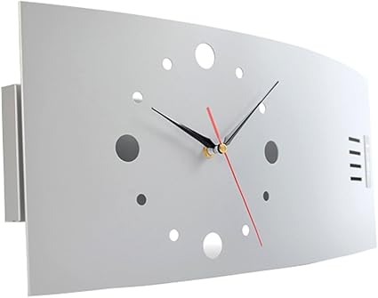 Amazon Co Jp Leon レオン 時計 おしゃれ 壁掛け シンプル 四角 掛け時計 置き時計 シルバー Cm104 ホーム キッチン