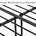 GreenForest Full Size Metal Bed Frame with Stable Metal Slats Headboard/Black