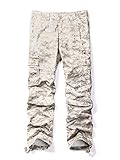 OCHENTA Men's Cotton Washed Casual Camouflage Military Cargo Pant