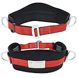 X XBEN Portable Safety Belt Fall Arrest Kit, With Hip Pad and 2 D Rings, Personal Protective Equipment Safety Climbing Harness