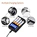 AA Battery Charger, IMOE Smart LCD Display 4 Bay AAA AA batteries Charger with USB Port for Ni-MH Rechargeable Batteries Build in Intelligent Circuits Protection