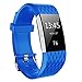 Hanlesi Band for Fitbit Charge 2, TPU Soft Silicone Adjustable Replacement Sport Strap Band for Fitbit Charge 2 Smartwatch Heart Rate Fitness Wristband