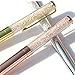 Crystal Pen, 3 Pcs Rose Gold Pen Metal Ballpoint Pen Bling Diamond Pens with 3 Extra Black Refills for Office Supplies (3pcs Pens)