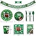 Football Super Bowl Party Supplies Set Game Day Accessory Football Themed Value Pack Including Concession Stand Banner, Plate, Cups, Napkins, Plastic Table Cloth Tailgate Party Supplies Touchdown Sunday or NFL Party Supplies Serves 20