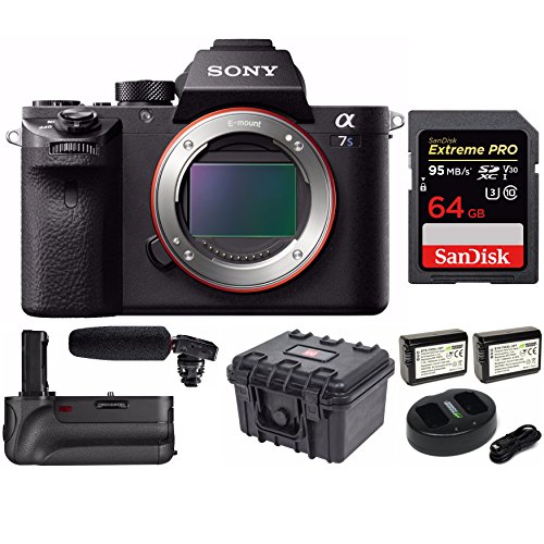 Sony-a7Sii-Full-frame-Mirrorless-Interchangeable-Lens-Camera-w-Tascam-Pro-DR-10SG-Audio-Recorder-Mic-Kit