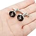 Jstyle Initial Cufflinks for Men Alphabet Letter Cufflinks Black Shirt Business Wedding A-Z