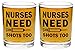 Nurse Shot Glass Nurses Need Shots Too Funny Nurse Gifts Nursing School Gift Shot Glasses 2-Pack Round Shot Glass Set Black