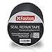 XFasten Waterproof Flex Seal Repair and Leak Shield Tape, Black, 4-Inch x 10-Foot, Weatherproof Water barrier tape for Chimney, Roof, Boat, and HVAC hose repair
