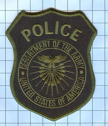 Police Patch Embroidered Patch Collectible - U.S. Police - Department of the Army USA (Black/Olive Green)