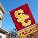 College Flags and Banners Co. USC Trojans SC Logo Two Sided and Double Sided House Flag