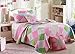 Stitching Polka Dot Floral Patchwork Bed spread Quilts Set for Girls Children Kids 2 Pieces Twin