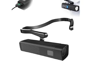 Ear Worn Headlamp, Rechargeable Motion Sensor Head Lamp with 3-in-1 Light, Over Ear LED Headlight Waterproof for Camping, Run