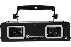 SHEHDS DJ Lights Party Lights RG Color 2 Beam Sound Activated Strobe Light DMX512 LED Stage Lights for Christmas Disco Dancing Birthday Bar Pub