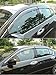 Vesul Outside Mount Tape-on Polycarbonate Rain Guards Window Visors Compatible with Honda Accord 2013-2017 Window Wind Deflector Shield Cover with 304 Stainless Steel Trim