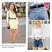 HOMEBEARJ Stretch Belt Retro Metal Buckle Fashion Simple Elastic Skinny Waist Belt for Women 1 Inch Wide for Pants Jeans Dresses ¡­