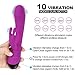 G-Spot Rabbit Vibrator with Bunny Ears for Clitoris Stimulation, Rechargeable Waterproof Dildo Vibrator Clit Stimulator Massager with 10 Vibration Modes Quiet Dual Motor for Women Coupls (Purple)thumb 2